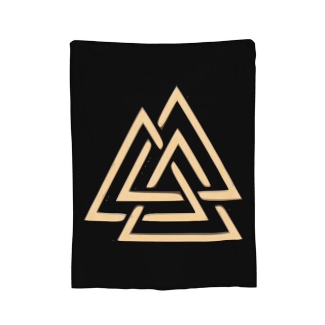 Manta de franela con símbolo de la era vikinga Valknut, elegante edredón para una siesta, edredón de invierno para las cuatro estaciones, antimicrobiano, con control de olores, ligero y antiestático,