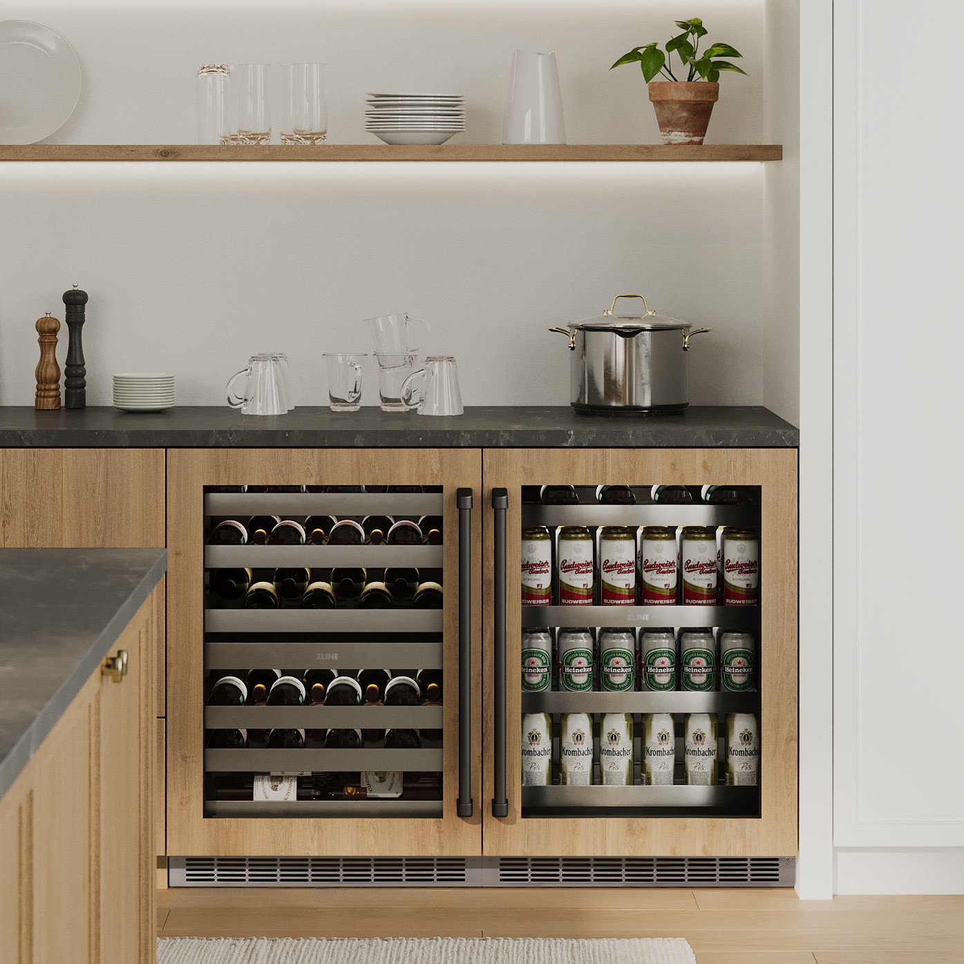 Zline Rbspoz-24-Mb 24" Wide 8 Bottle Capacity Or 151 Can Capacity Panel Ready Wine And