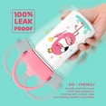 thumbnail image 4 of Flamingo Water Bottle - Kids Water Bottle with Straw Lid - 12 Oz Insulated Stainless Steel Water Bottles for Toddlers Kid Girls - Travel Cup for School Sports, 4 of 6