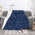 thumbnail image 3 of LNWH Super Soft Flannel Bed Blanket, Cozy Fluffy Warm All Seasons Blue Creative School Pattern Throw Blankets for Sofa Bedding, 60"x50", 3 of 8