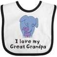 thumbnail image 3 of Inktastic I Love My Great Grandpa Elephant Boys or Girls Baby Bib, 3 of 4