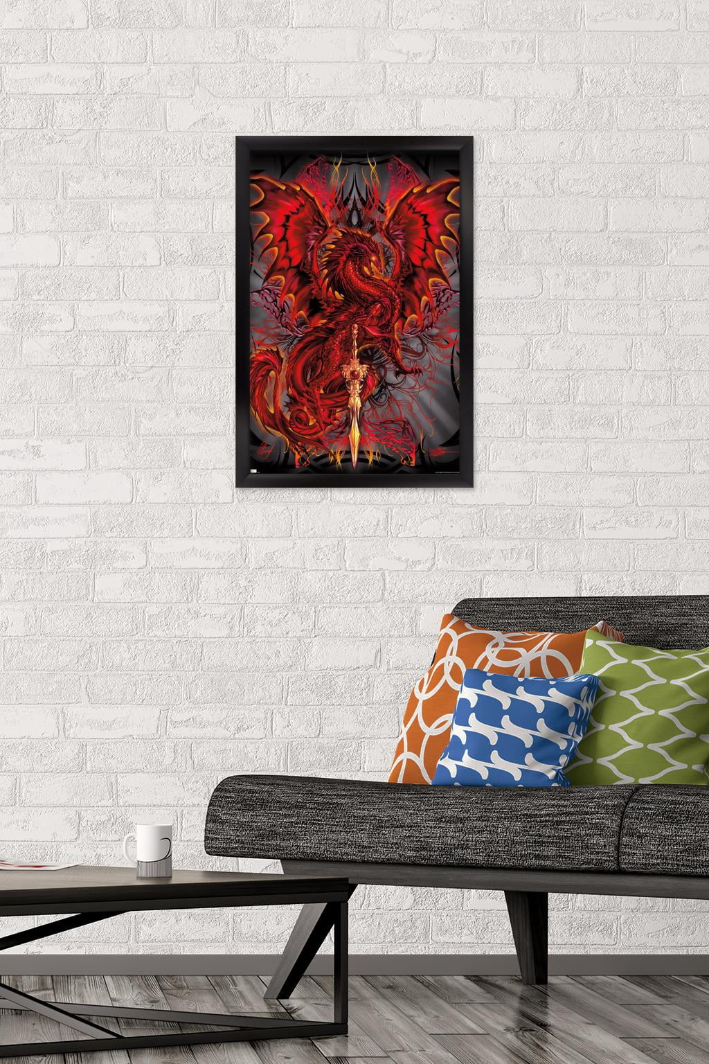 Ruth Thompson - Dragonblade Bloodblade Wall Poster, 14.725" x 22.375", Framed