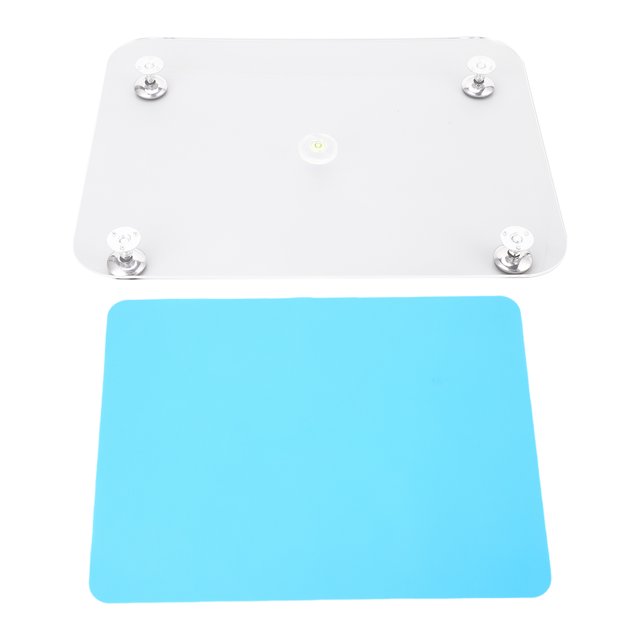 Tabla de nivelación de resina Mesa de nivelación ajustable con tapete de silicona Herramienta de vertido de pintura acrílica Azul