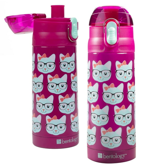 Botella de Agua Bentology Acero Inoxidable Gatitos para Niña