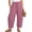 Pink-#004, variant on Striped Linen Pants Women Elastic Waist Drawstring Casual Baggy Harem Pants Flowy Vacation Palazzo Pants with Pockets,Light Brown 2XL