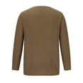 thumbnail image 5 of TFEOQRY Men's V Neck Sweater Textured Knitted Long Sleeve Solid Pullover Casual Fall Winter Warm Thermal Tops Brown, 5 of 6