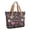 Breast Cancer Ribbon Daisy Word, variant on Breast Cancer Ribbon Butterfly Word Large Tote Bag for Women, Polyester Roomy Beach Bag with Pockets and Zipper, Foldable Gifts Ideas for Work School Gym