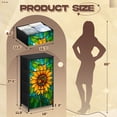 thumbnail image 3 of Dresser for Bedroom with 4 Storage Drawers Decorative Sunflower Glass Panel Stained Glass Dressers Chest of Drawers Steel Framed Fabric Closet Organizers for Dorm Entryway, 3 of 8