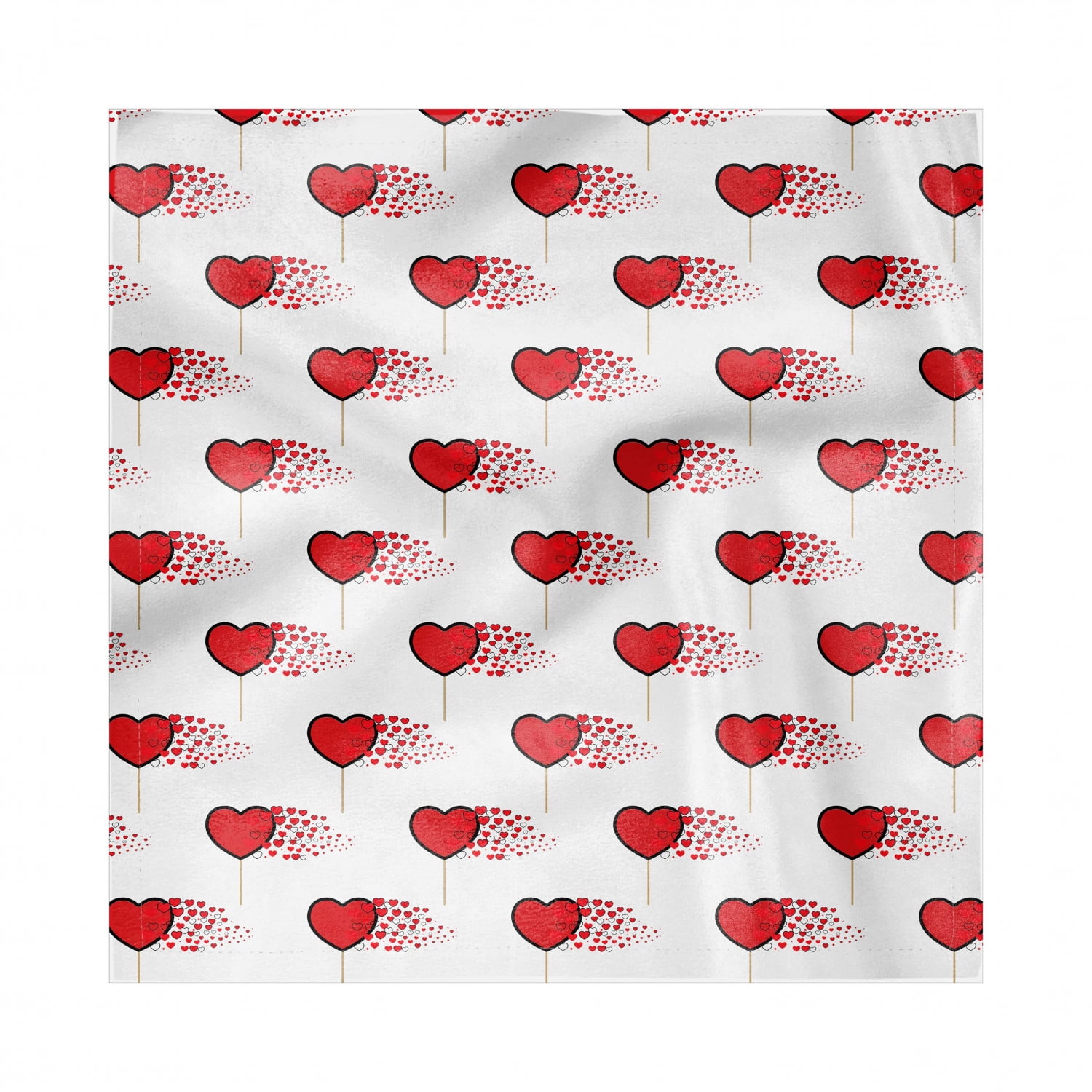 Valentine's Day Napkins Set of 4, Abstract Hearts Lollipops Rhythmic