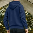 thumbnail image 3 of Admvng Mens Hoodie Leisure Hooded Sweatshirt Solid Color Shoulder Sleeves Long Sleeved, Size M-2XL, 3 of 4