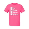 thumbnail image 2 of Wild Bobby, Eat Sleep Anime Repeat, Anime, Men Graphic Tee, Neon Pink, XX-Large, 2 of 4