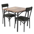 thumbnail image 1 of Space-Saving 3 Piece Dining Set for 2 – Modern Wooden Table & 2 Upholstered Metal Chairs – Compact Kitchen & Breakfast Nook Furniture – For Small Apartments – Easy Assembly – Set of Two Dining Chairs, 1 of 7