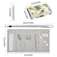 thumbnail image 3 of JIALIOU Nylon Trifold Card Wallet with ID Window Zipper Pocket for Men Women Teen Cockatoos Coconuts Leaf, 3 of 7