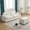 Beige 86" W, variant on Ktaxon Sectional Sofa L Shaped Couch with Chaise Living Room Sleeper Set, 2 Seats with Chenille and Double Layer Cushions 87" W Olive Green