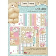 docrafts FF169026 Forever Friends Kraft Notes Ultimate Die-Cut & Paper Pack A4-48-Sheets