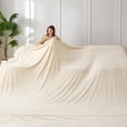 thumbnail image 1 of Manta de forro polar extragrande COOVA, 305 x 351 cm, color beige, 1 of 6