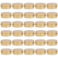 thumbnail image 2 of 30Pack 1 OZ Round Tin Cans Screw Top Aluminum Cans with Lids for Lip Balm Scrubs Spices Candies Tea Gold, 2 of 9