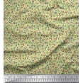 thumbnail image 1 of Soimoi Poly Georgette Fabric Earthworm,Fruit & Insect Print Fabric by The Yard 52 Inch Wide, 1 of 3