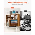 thumbnail image 2 of VEVOR Desktop Bookshelf Wood Desktop Storage Organizer 3-Tier for Office & Home, 2 of 9