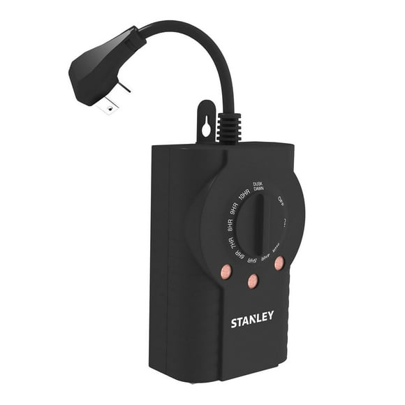 Stanley LightTimer Select Twin 2-Outlet Mechanical Light Sensing Timer, Outdoor Timer