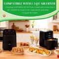 thumbnail image 2 of Small Air Fryer Liners 5 5 Inch Parchment Paper Sheets For Mini Air Fryers 1 3 Qt 100pcs, 2 of 8