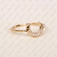 thumbnail image 3 of Cubic Zirconia Crescent Ring, 925 Sterling Silver Ring, Minimalist Ring, Moon Shape Ring, Promise Ring Gift For Her Handmade Fine Jewelry ., 3 of 5