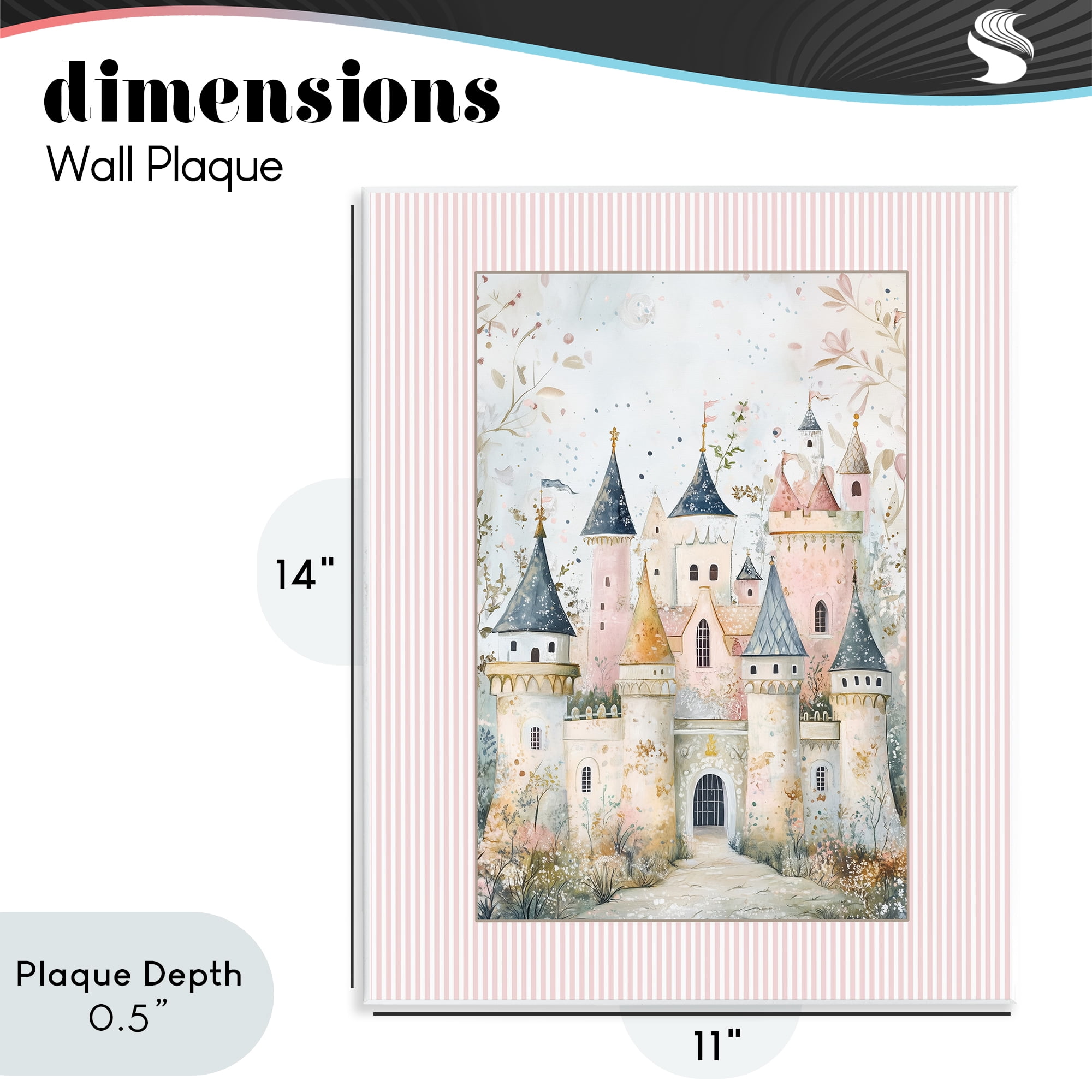 Stupell Industries Enchanted Dreams Castle Wall Plaque Art, design by Christine Simpson Art