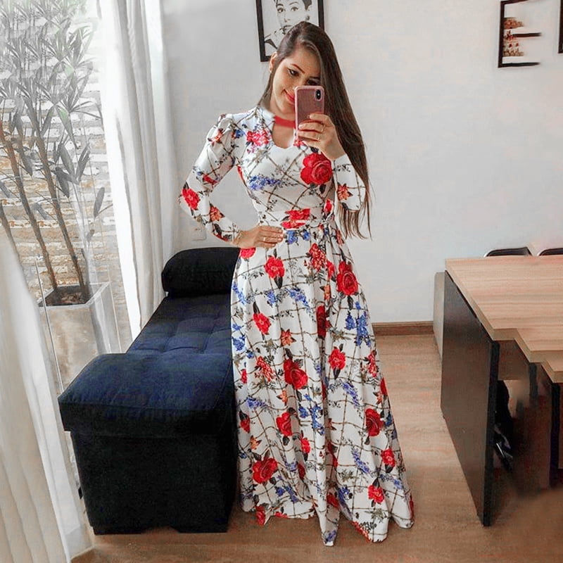 half polka dot half floral dress