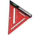 thumbnail image 1 of Rafter Square, 7 Inch Aluminum Alloy Polished  Accurate Scaling Built In Magnets Carpenter Square Removable Short Ruler  Square For Woodworking Carpentry, 1 of 8
