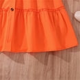 thumbnail image 4 of HOMADLES Teen Girls Dresses Long Sleeve Solid Color Fall Fashion Sundresses Crewneck Soft Layered Dress Princess Dress Orange 8 T, 4 of 9