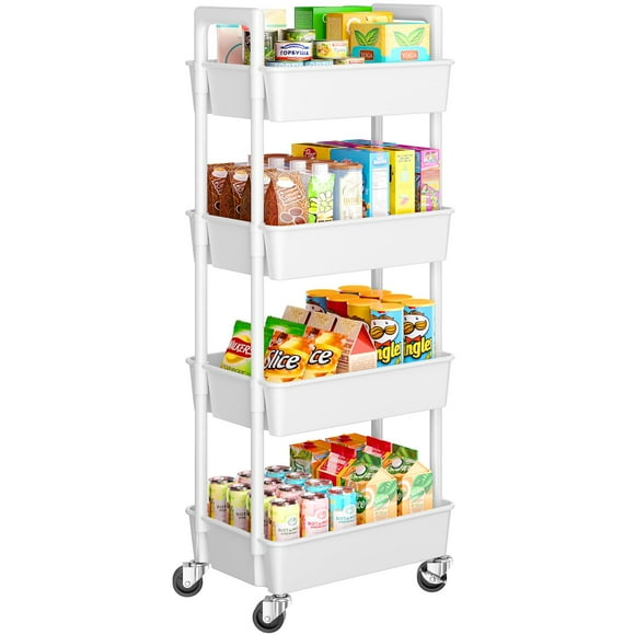Organizador con ruedas Pipishell PIUC15W, 4 niveles, blanco
