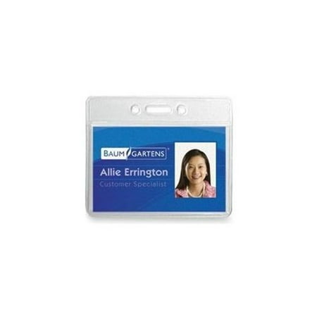 Baumgartens Metal - Baumgartens Badge Holder Horizontal 12pk, Clear