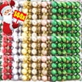 thumbnail image 2 of 24/144 piezas de mini bolas navideñas galvanizadas, adornos colgantes para árbol de Navidad, bolas para decoración del hogar, regalos de Año Nuevo, 2 of 5