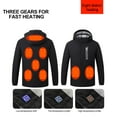 thumbnail image 4 of Winter Smart Heating Jacket 8 Zones Heating Coat 3 Gear Temperature Adjustable USB Charging Jacket, 4 of 9