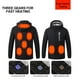 thumbnail image 4 of Chaqueta de calefacción inteligente de invierno, abrigo de calefacción de 8 zonas, chaqueta de carga USB ajustable con temperatura de 3 engranajes, 4 of 8