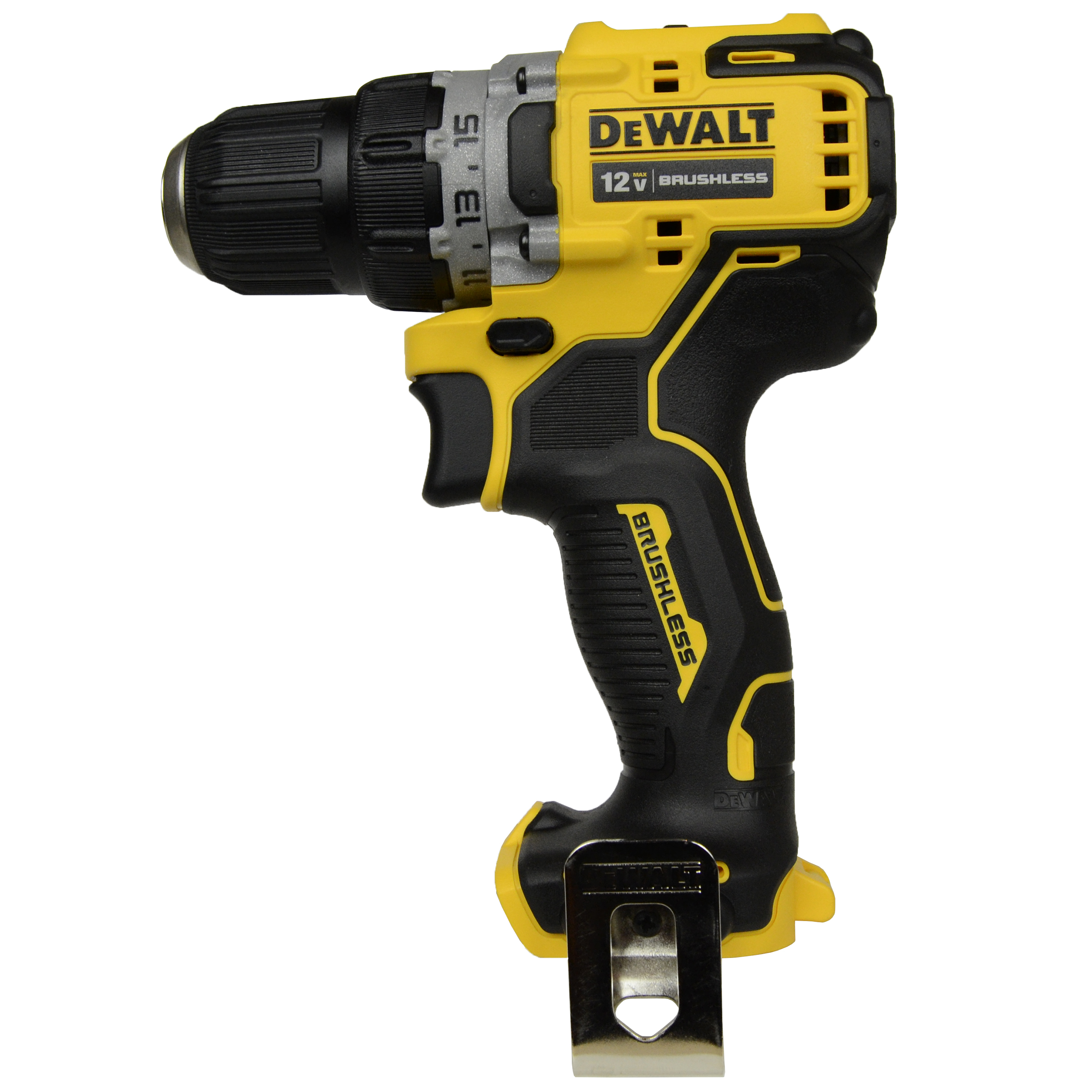 DEWALT DCD701 12 v, MAX 250 UWO Cordless 3/8 in Drill Driver, 0-1500 RPM