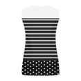 thumbnail image 2 of Jalioing Tank Tops for Women Plus Size Striped Print Scoop Neck Button Tees Oversized Summer Casual Sleeveless Shirts, 2 of 4