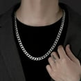 thumbnail image 4 of QQTDFG 6 Type Width Hip Hop Titanium Steel Cuban Chain Choker Necklace for Men 3.5-10mm-3.5mm 24", 4 of 9