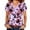 Purple, variant on T Shirt for Women Summer Floral Blouse Short Sleeve V Neck Tops Casual Tops Fashion Daily Wear Boho Chic Top Summer Holiday Beach Fashion