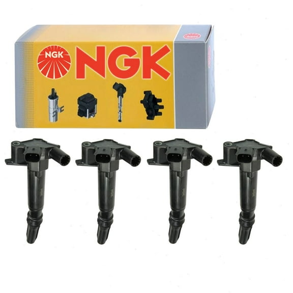 4 pc NGK Ignition Coils compatible with Ford F-250 Super Duty 6.2L V8 2011-2016