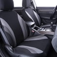 thumbnail image 2 of CAR PASS Line Rider 11PCS Universal Fit Car Seat Cover -100% Breathable with 5mm Composite Sponge Inside,Airbag Compatible (Black with Gray), 2 of 13