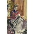 thumbnail image 3 of Gustav Schraegle 10x14 Black Modern Framed Museum Art Print Titled - Portrait of the Artist's Wife, 3 of 5