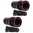 thumbnail image 1 of WHAMVOX 2Pcs Universal Phone Camera Lens Clip on Macro Lens Sturdy ABS Material Black, 1 of 8