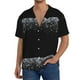thumbnail image 1 of Balery Silver Glitter1 Camisa Casual de Manga Corta con Botones para Hombre, Texturizada, Estilo Cubano, para Playa, Verano-3X-Large, 1 of 5