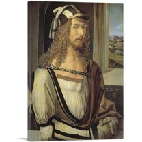 ARTCANVAS Self-Portrait 1498 Canvas Art Print by Albrecht Durer - Size: 12" x 8" (0.75" Deep)