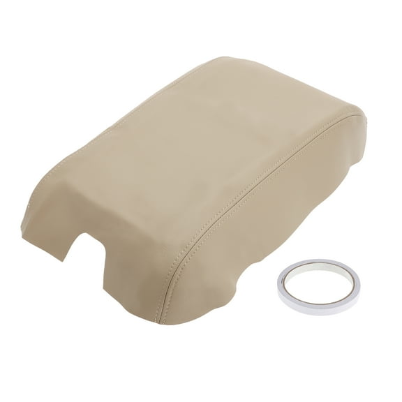 Unique Bargains Center Console Armrest Cover for Ford F-150 Microfiber Leather With Beige