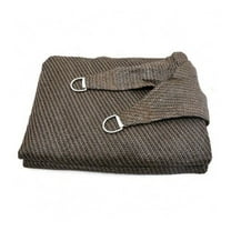 MERILER Rectangular Flat Canopy Shade Sail in Brown - 79x79in HDPE Outdoor Fabric for Pergola, Terrace, and Garden with Sturdy Rings and Rope