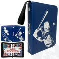 thumbnail image 1 of Carpeta para tarjetas de béisbol Rucher con 55 fundas para 440 tarjetas, azul, 1 of 8