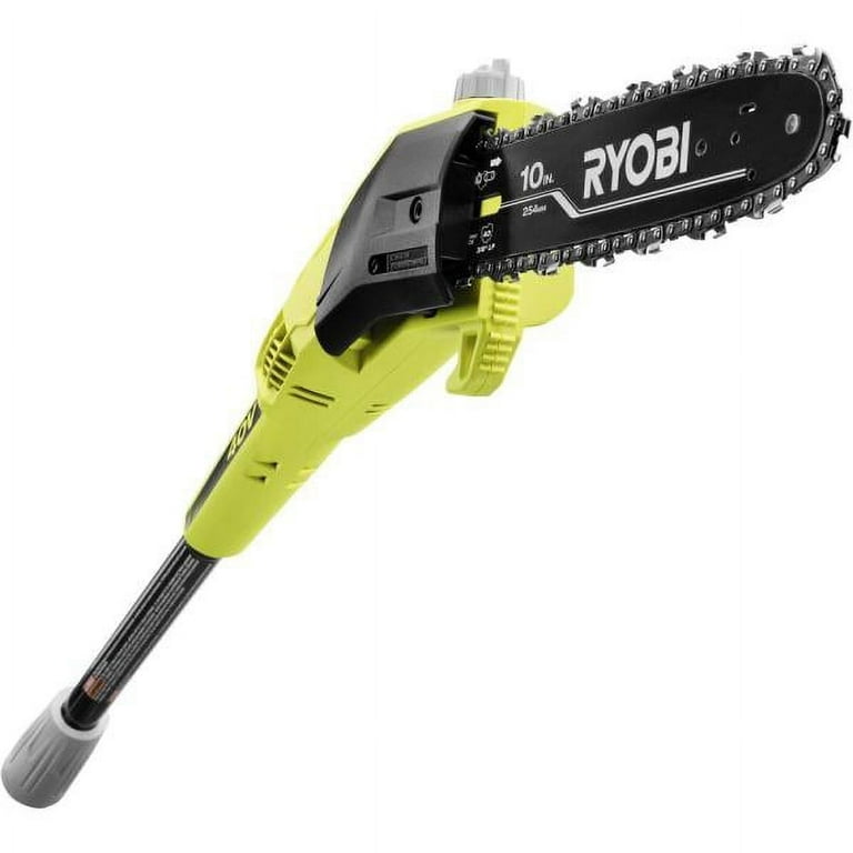 RYOBI RY40560 10 in. 40 Volt Lithium Ion Cordless Battery Pole Saw 2.0 Ah Battery and Charger Included Walmart