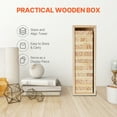 thumbnail image 6 of VEVOR Tumbling Timber Toy, 54 Blocks Tumble Tower Blocks Game, Pine Wood Tumbling Tower Game with Storage Crate, Wooden Stacking Game for 1 or More Players,Tumble Tower Family Game for Indoor/Outdoor, 6 of 9